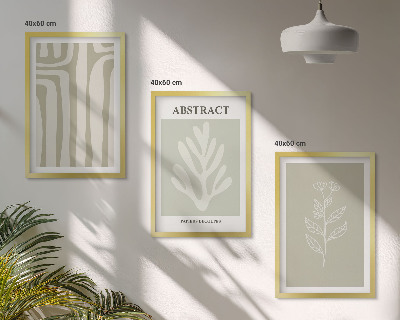 Composição de quadros moderna Padrões abstratos de plantas
