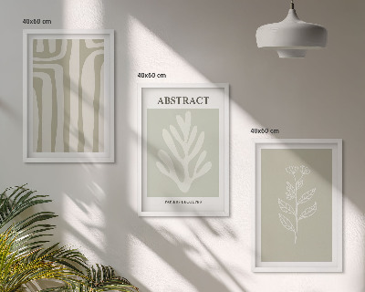 Composição de quadros moderna Padrões abstratos de plantas