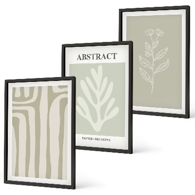 Composição de quadros moderna Padrões abstratos de plantas