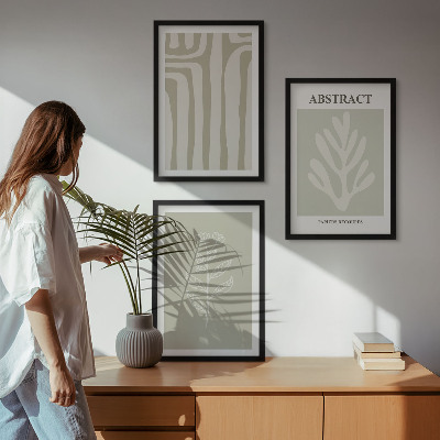 Composição de quadros moderna Padrões abstratos de plantas