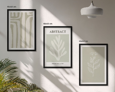 Composição de quadros moderna Padrões abstratos de plantas