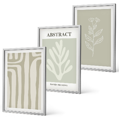 Composição de quadros moderna Padrões abstratos de plantas