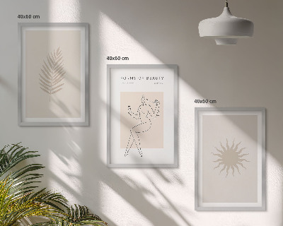 Conjunto de quadros para sala de estar Uma coleção de formas minimalistas
