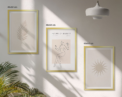 Conjunto de quadros para sala de estar Uma coleção de formas minimalistas