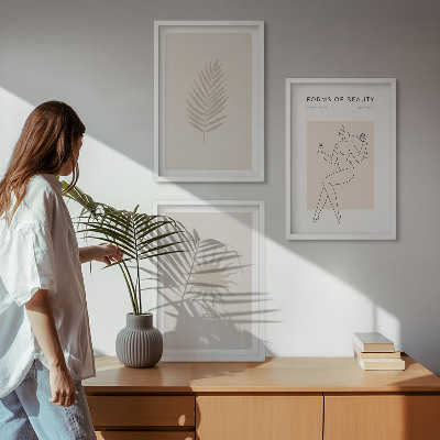 Conjunto de quadros para sala de estar Uma coleção de formas minimalistas