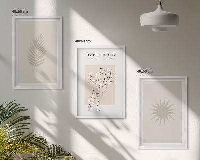 Conjunto de quadros para sala de estar Uma coleção de formas minimalistas