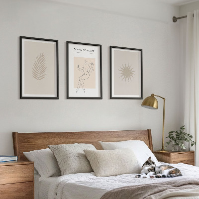 Conjunto de quadros para sala de estar Uma coleção de formas minimalistas