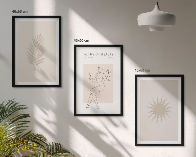 Conjunto de quadros para sala de estar Uma coleção de formas minimalistas