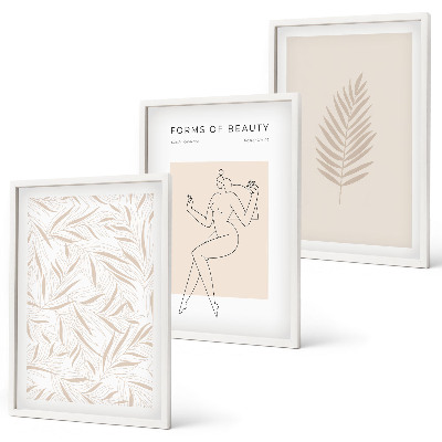 Composição de quadros moderna Motivos botânicos minimalistas
