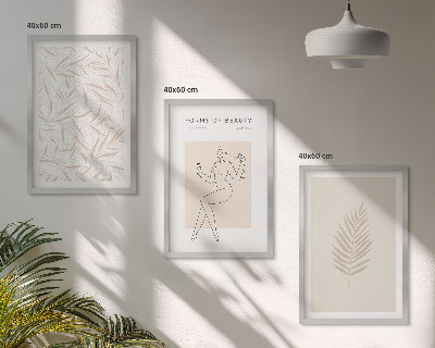 Composição de quadros moderna Motivos botânicos minimalistas