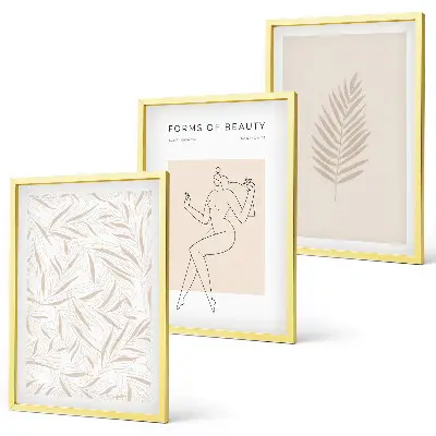 Composição de quadros moderna com motivos botânicos minimalistas