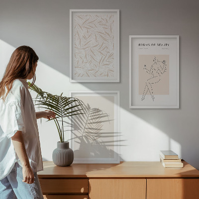 Composição de quadros moderna Motivos botânicos minimalistas