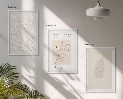 Composição de quadros moderna Motivos botânicos minimalistas