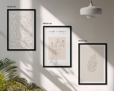 Composição de quadros moderna Motivos botânicos minimalistas