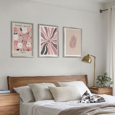 Composição de quadros moderna Padrões e geometria de folhas florais