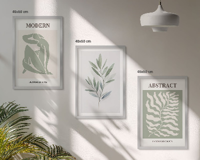 Composição de quadros moderna Design boho em aquarela Matisse