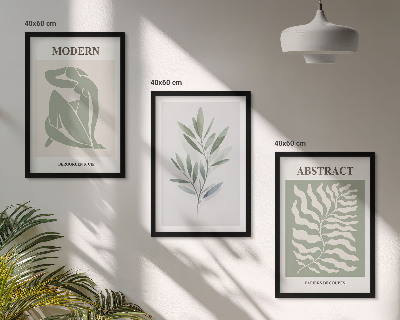 Composição de quadros moderna Design boho em aquarela Matisse
