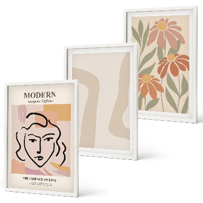 Composição de quadros moderna mulher abstrata moderna