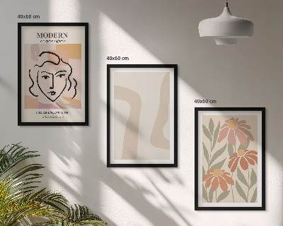 Composição de quadros moderna mulher abstrata moderna