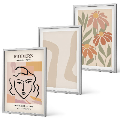Composição de quadros moderna mulher abstrata moderna