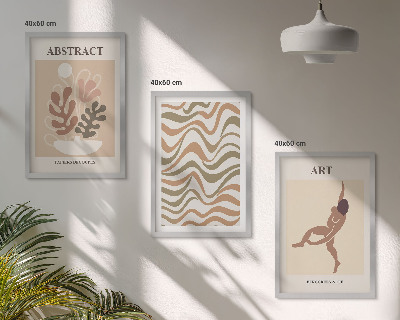 Conjunto de quadros para sala de estar Padrões abstratos boho de Matisse