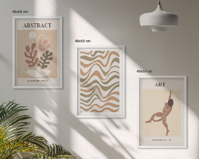 Conjunto de quadros para sala de estar Padrões abstratos boho de Matisse