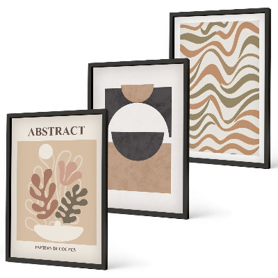 Composição de quadros moderna Padrões de formas abstratas