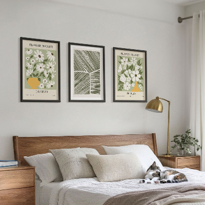 Composição de quadros moderna Padrões florais Londres Dublin