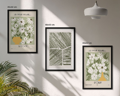 Composição de quadros moderna Padrões florais Londres Dublin