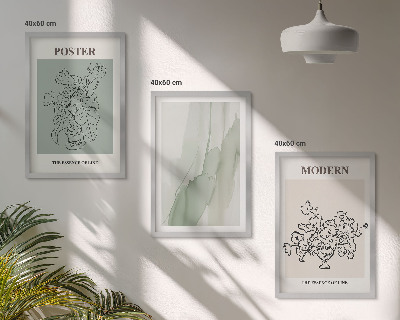Composição de quadros moderna Flores em um vaso moderno