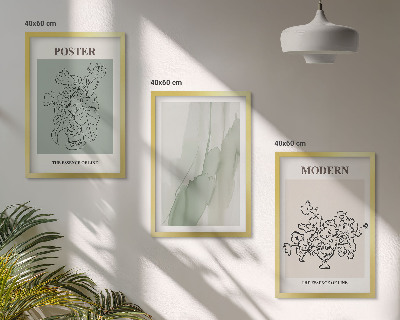 Composição de quadros moderna Flores em um vaso moderno