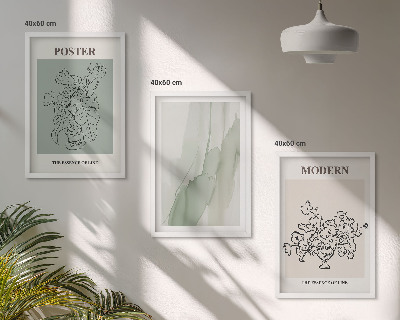 Composição de quadros moderna Flores em um vaso moderno
