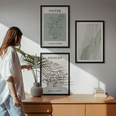 Composição de quadros moderna Flores em um vaso moderno