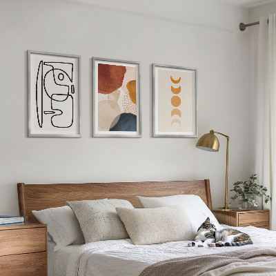 Conjunto de quadros para sala de estar Decorações abstratas em cores