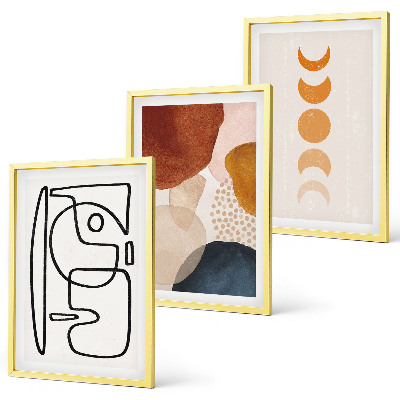 Conjunto de quadros para sala de estar Decorações abstratas em cores