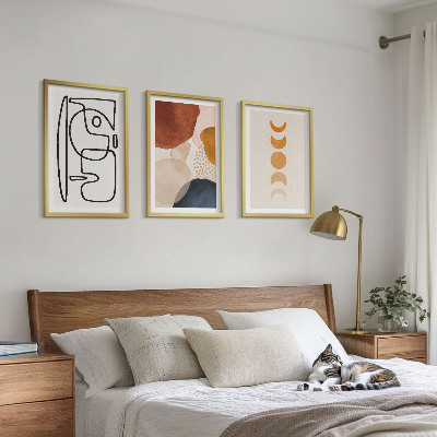 Conjunto de quadros para sala de estar Decorações abstratas em cores