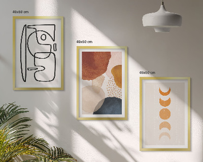 Conjunto de quadros para sala de estar Decorações abstratas em cores