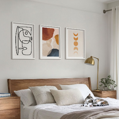 Conjunto de quadros para sala de estar Decorações abstratas em cores