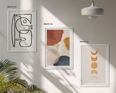 Conjunto de quadros para sala de estar Decorações abstratas em cores