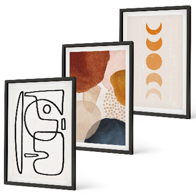 Conjunto de quadros para sala de estar Decorações abstratas em cores
