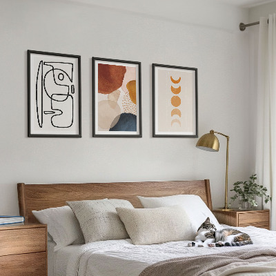 Conjunto de quadros para sala de estar Decorações abstratas em cores