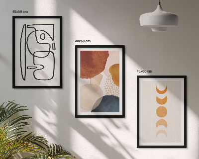 Conjunto de quadros para sala de estar Decorações abstratas em cores