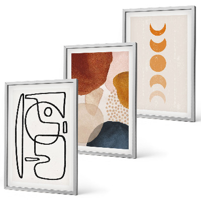 Conjunto de quadros para sala de estar Decorações abstratas em cores