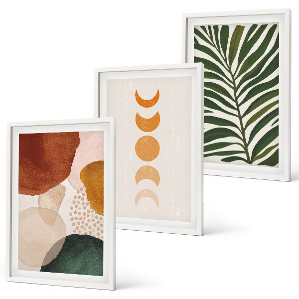 Composição de quadros moderna Formas abstratas de folhas