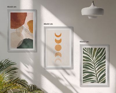 Composição de quadros moderna Formas abstratas de folhas