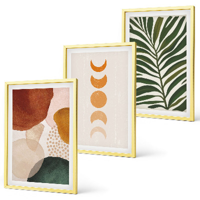 Composição de quadros moderna Formas abstratas de folhas