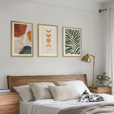 Composição de quadros moderna Formas abstratas de folhas