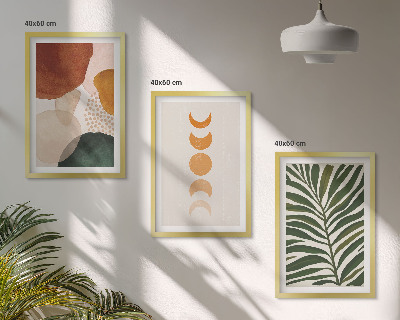 Composição de quadros moderna Formas abstratas de folhas