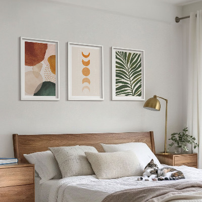 Composição de quadros moderna Formas abstratas de folhas