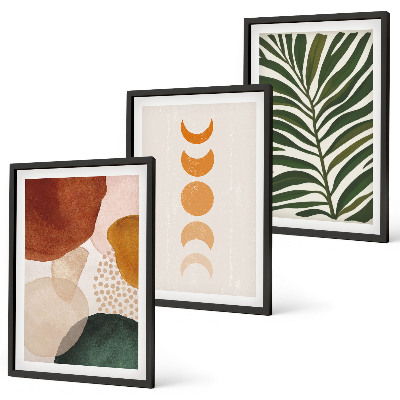 Composição de quadros moderna Formas abstratas de folhas